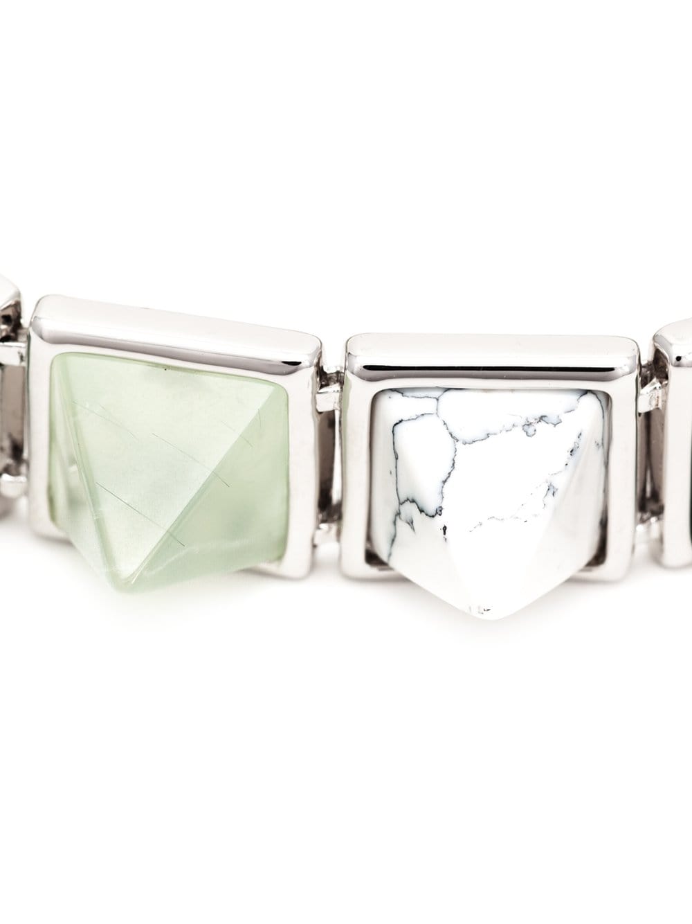 EDDIE BORGO-Gemstone Pyramid Bracelet-SLVR/MLT