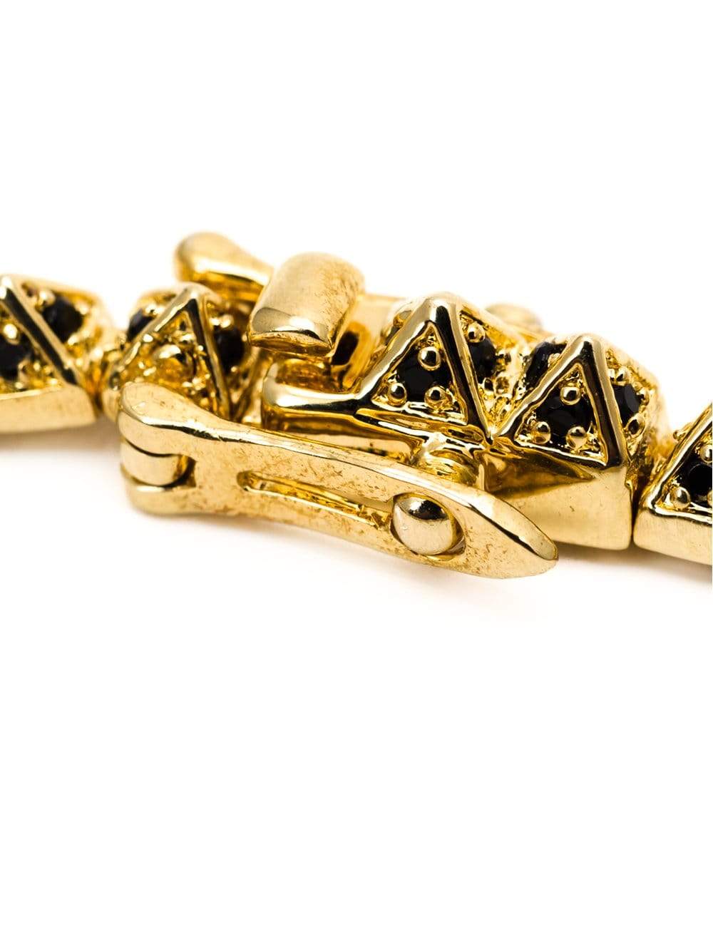 EDDIE BORGO-Pave Pyramid Bracelet-BLK/GLD