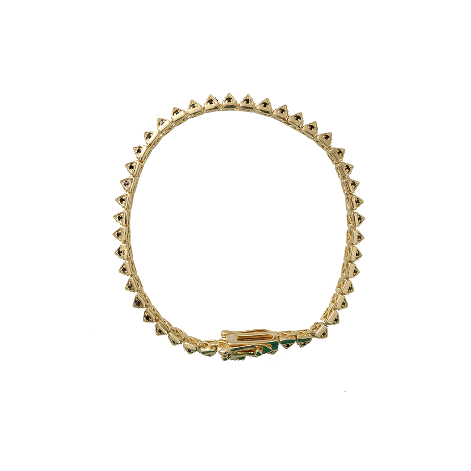 EDDIE BORGO-Pave Pyramid Bracelet-BLK/GLD