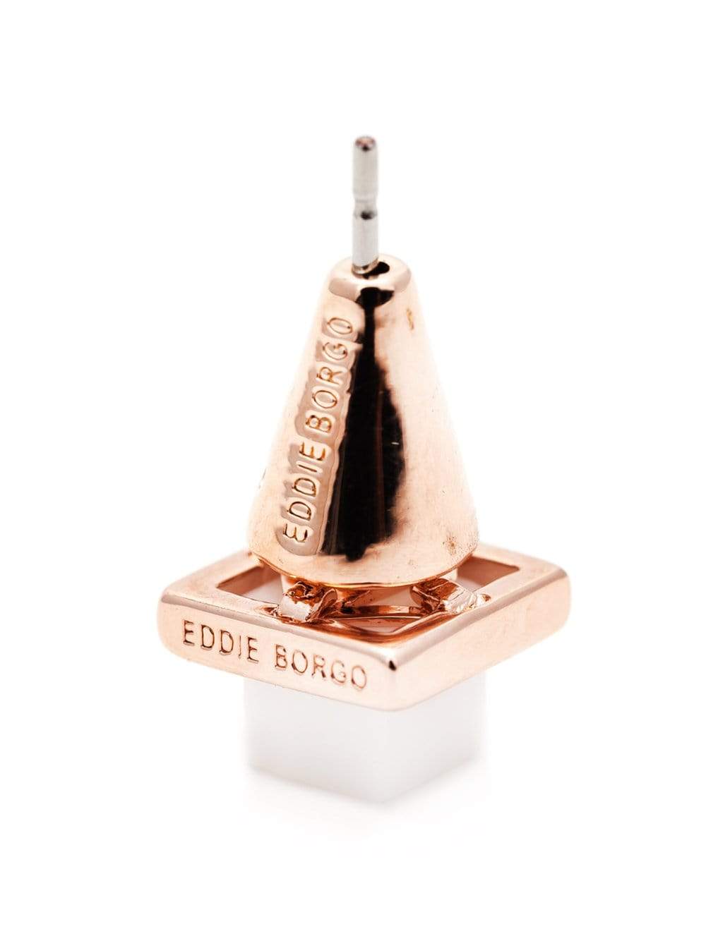 EDDIE BORGO-Small Gemstone Cube Stud-RSE/GLD