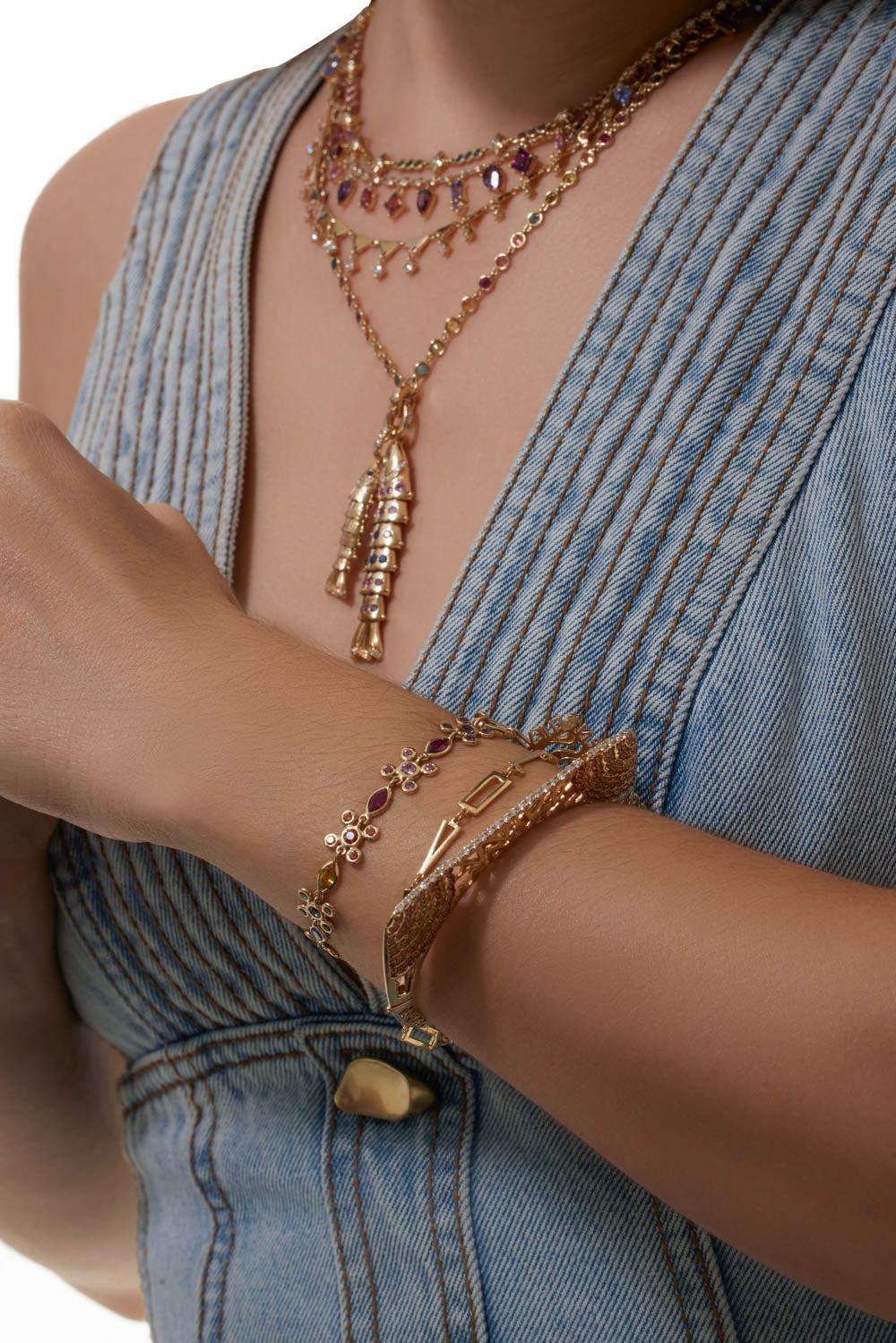 Rainbow In Sync Closure Bracelet-YELLOW GOLD-JEWELRYFINE JEWELBRACELET O-EDEN PRESLEY