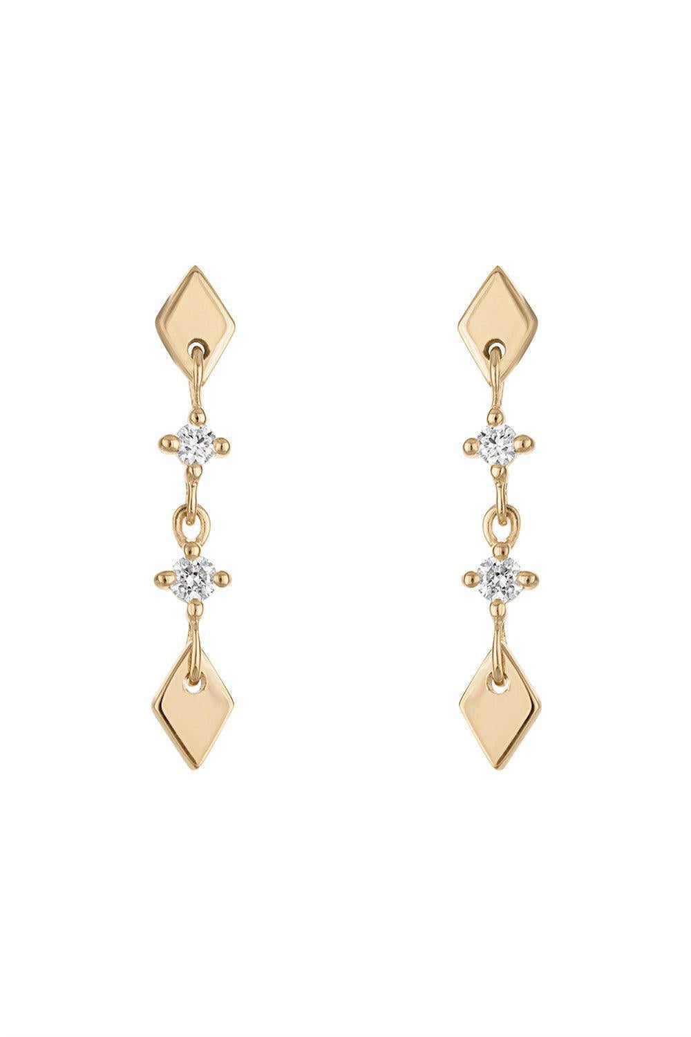 EDEN PRESLEY-Diamond Shine Stud Earrings 2-YELLOW GOLD