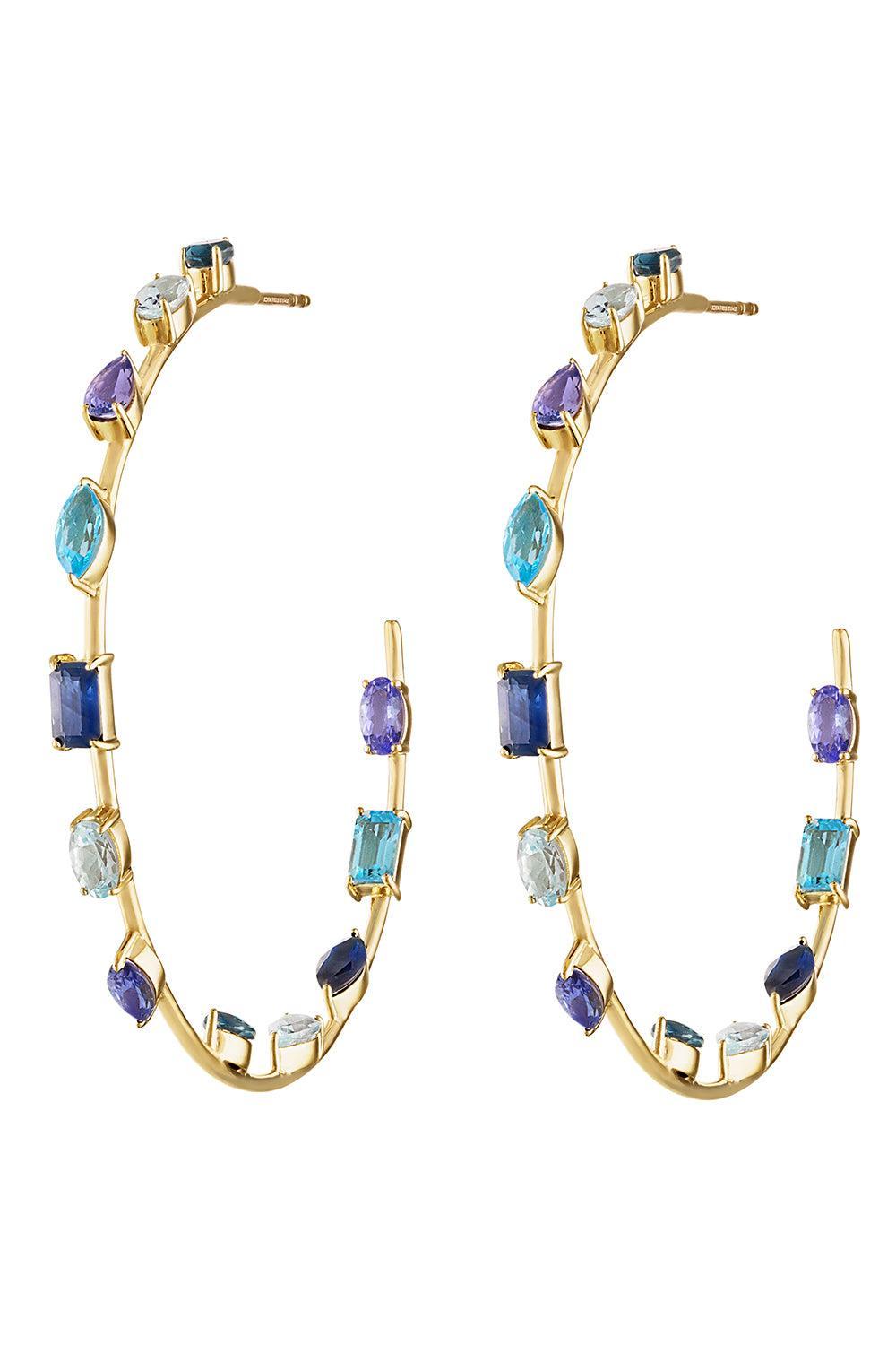 Large Blue Goddess Hoops-YELLOW GOLD-JEWELRYFINE JEWELEARRING-EDEN PRESLEY
