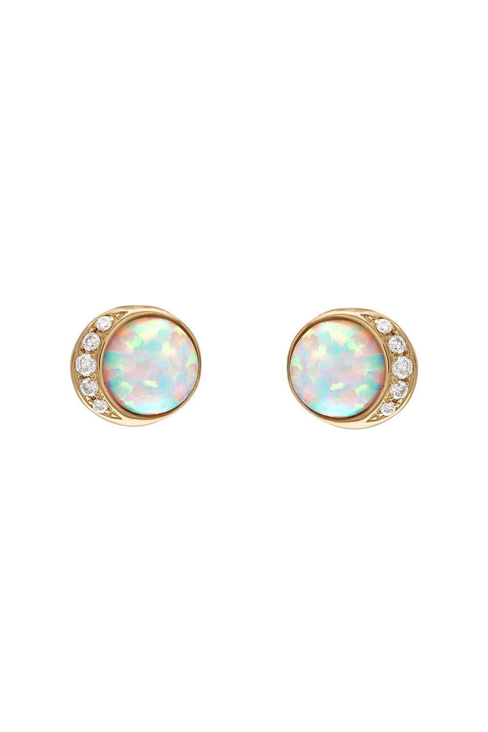 Opal Large Moonrise Stud Earrings-YELLOW GOLD-JEWELRYFINE JEWELEARRING-EDEN PRESLEY