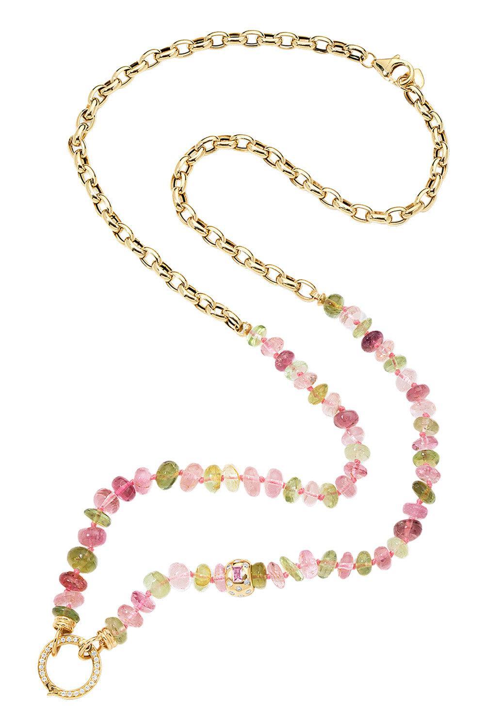 Beaded Tourmaline Closure Necklace-YELLOW GOLD-22-JEWELRYFINE JEWELNECKLACE O-EDEN PRESLEY