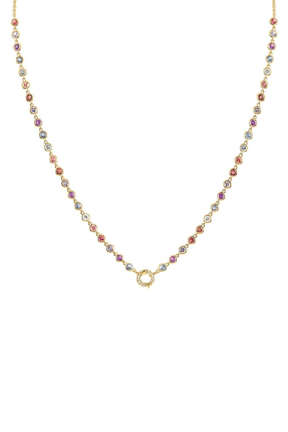 Pastel Colored Closure Necklace-YELLOW GOLD-22-JEWELRYFINE JEWELNECKLACE O-EDEN PRESLEY