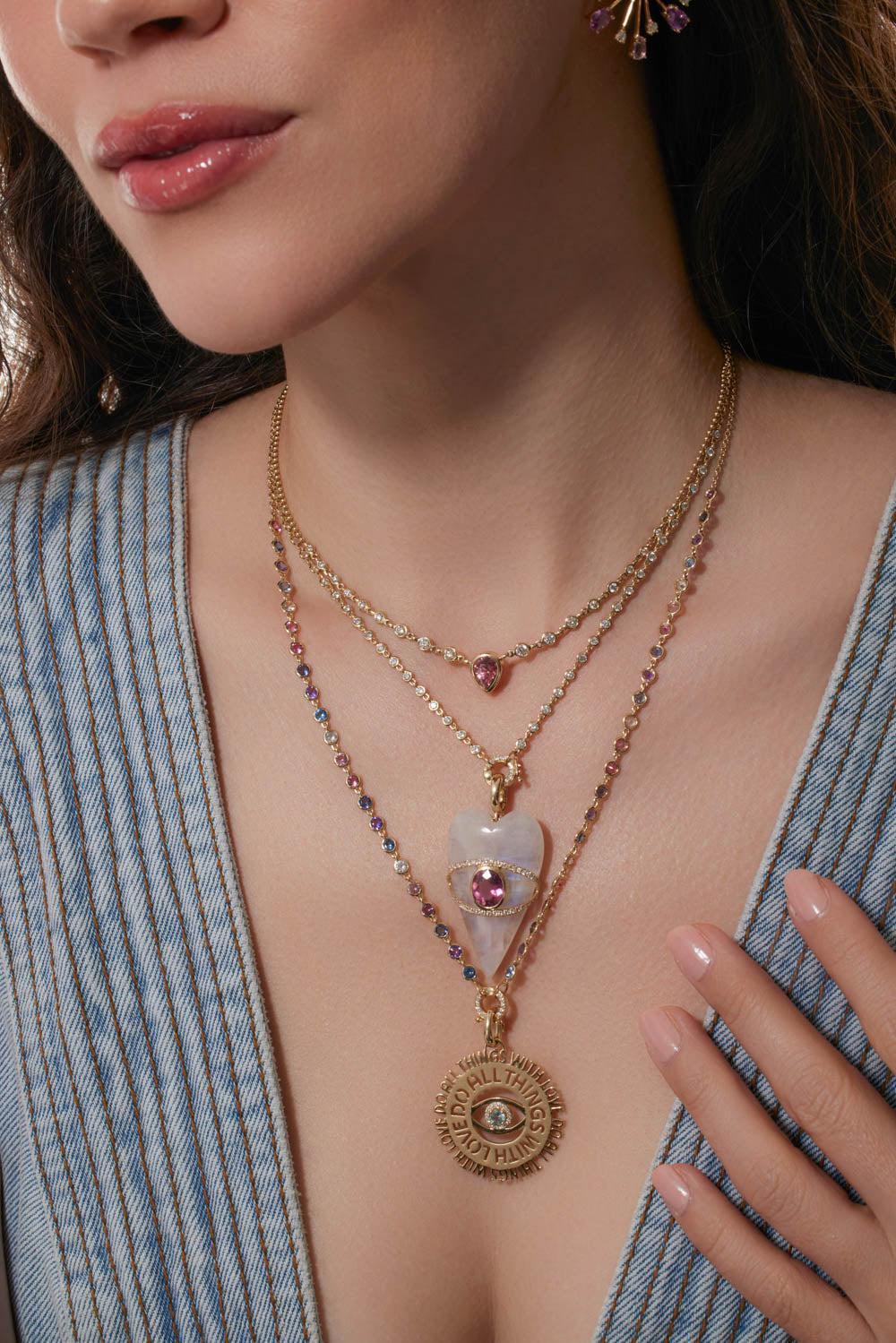 Small Diamond Bubble Necklace-YELLOW GOLD-JEWELRYFINE JEWELNECKLACE O-EDEN PRESLEY