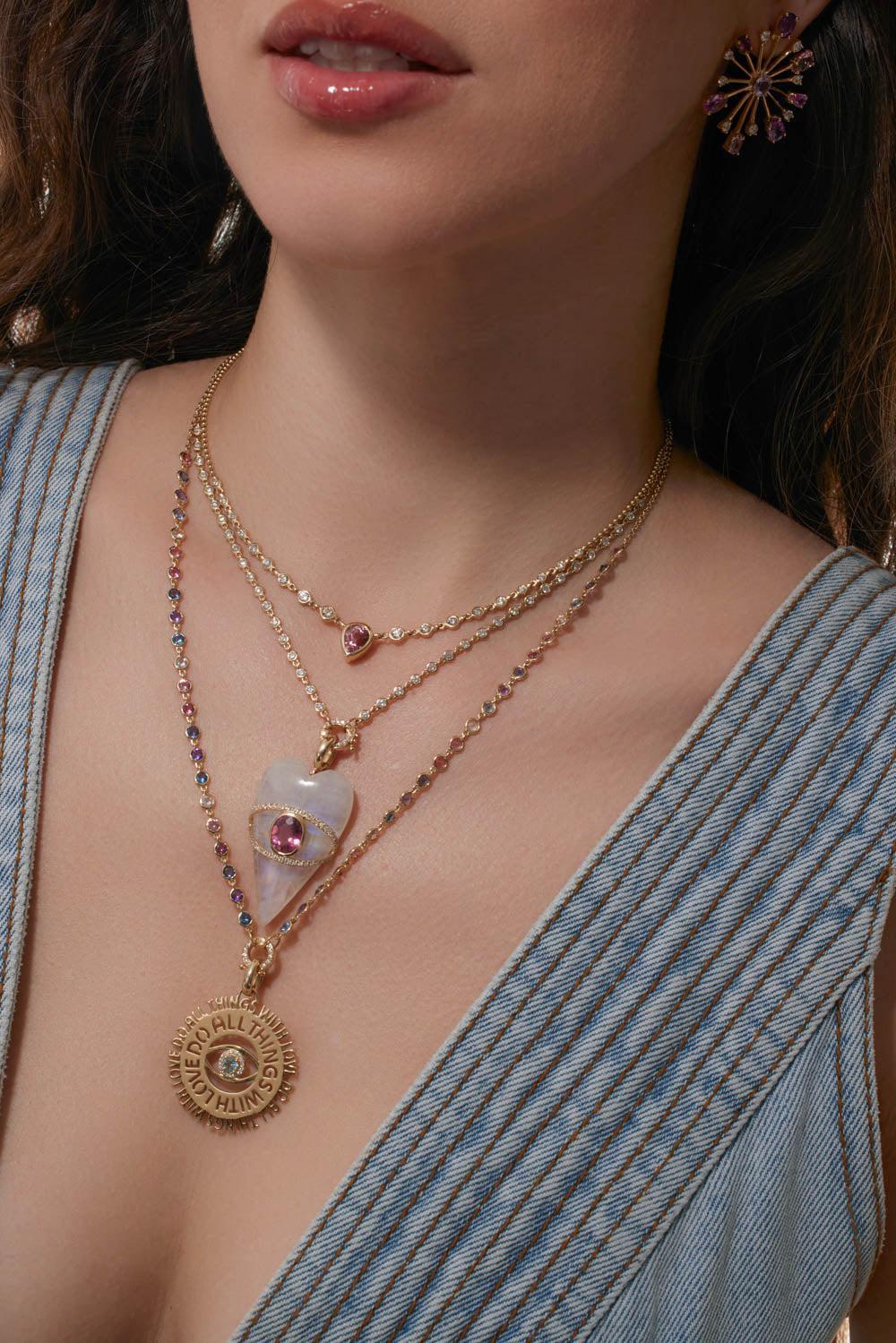 Small Diamond Bubble Necklace-YELLOW GOLD-JEWELRYFINE JEWELNECKLACE O-EDEN PRESLEY