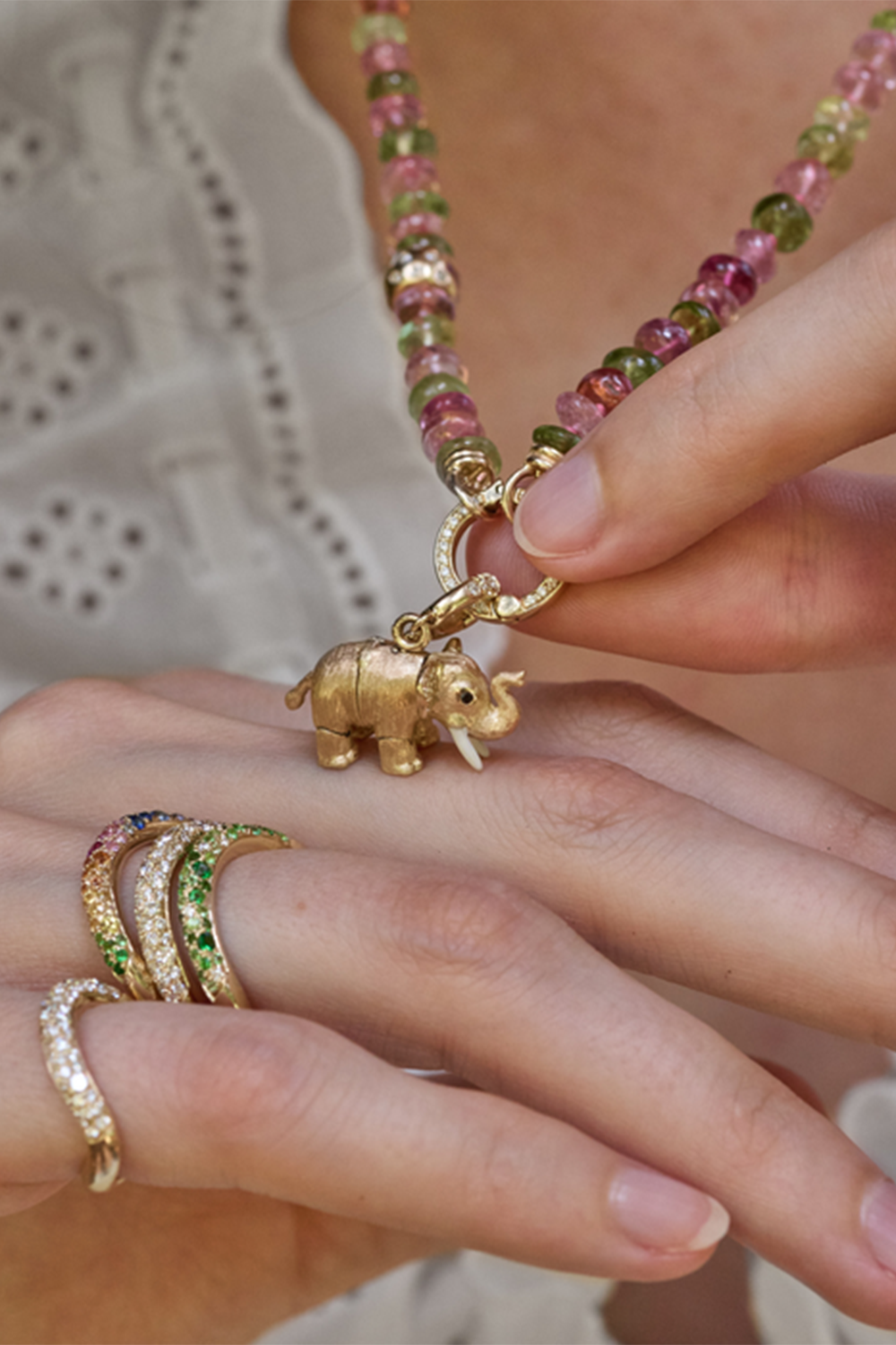 Ellie Elephant Pendant-YELLOW GOLD-JEWELRYFINE JEWELPENDANT-EDEN PRESLEY