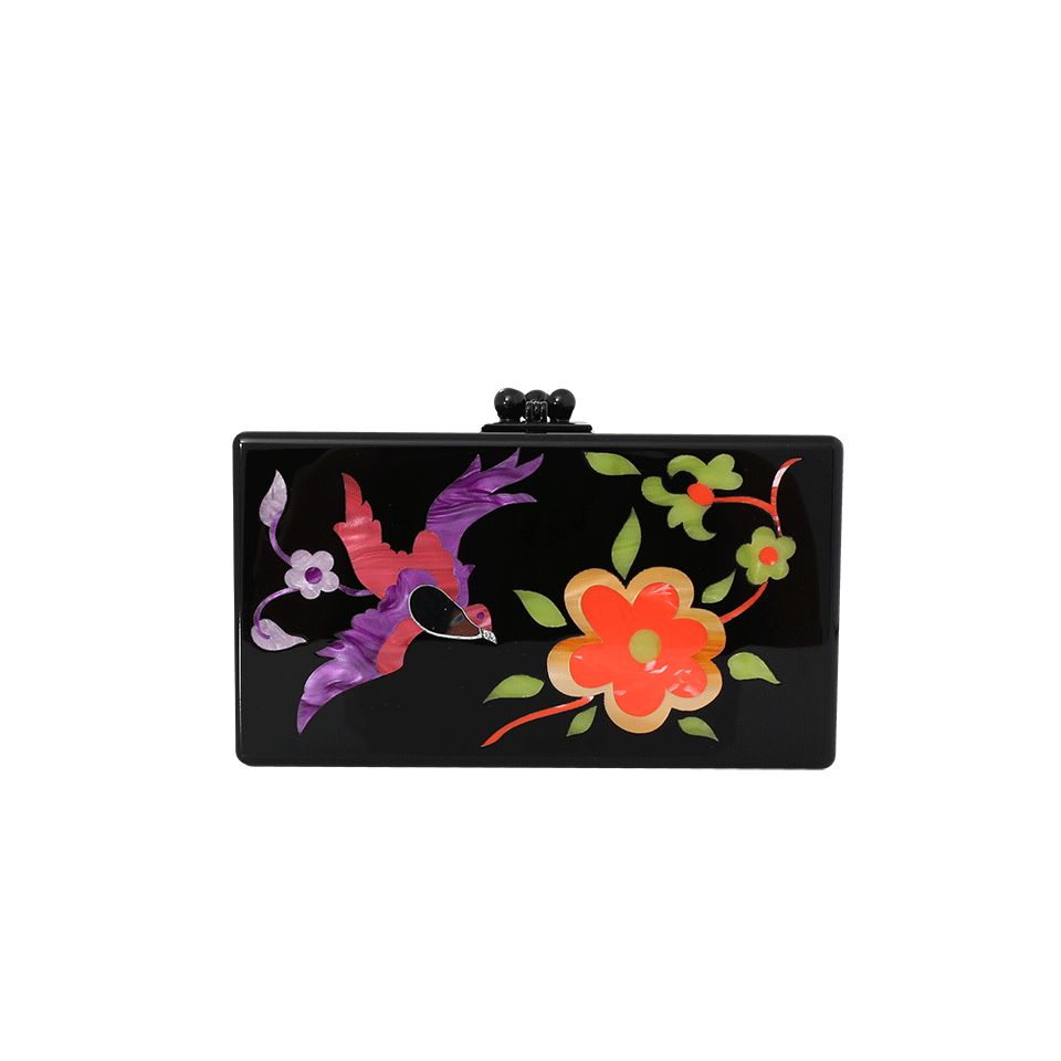 EDIE PARKER-Jean Garden Clutch-BLACK