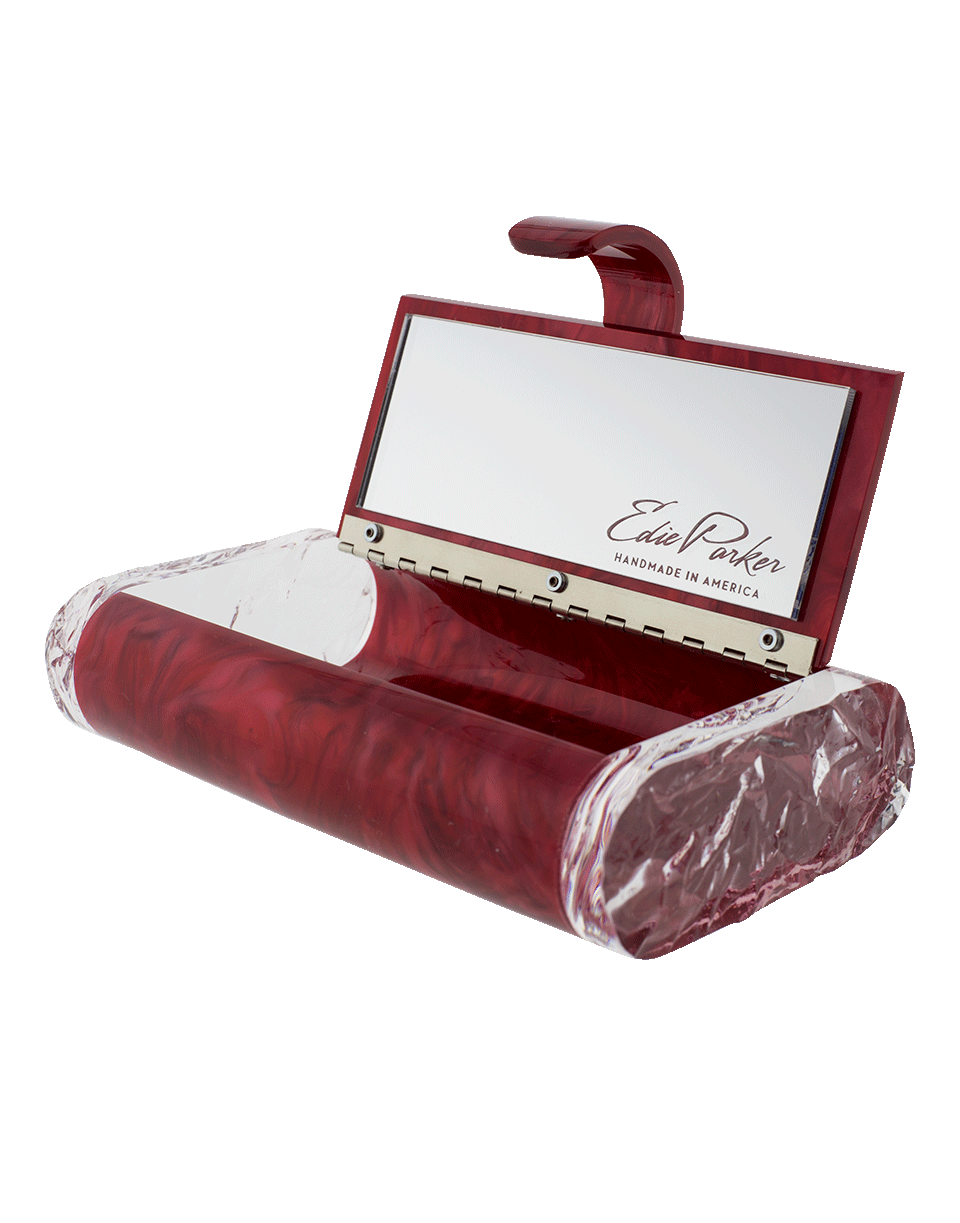 EDIE PARKER-Lara Solid Clutch-RED