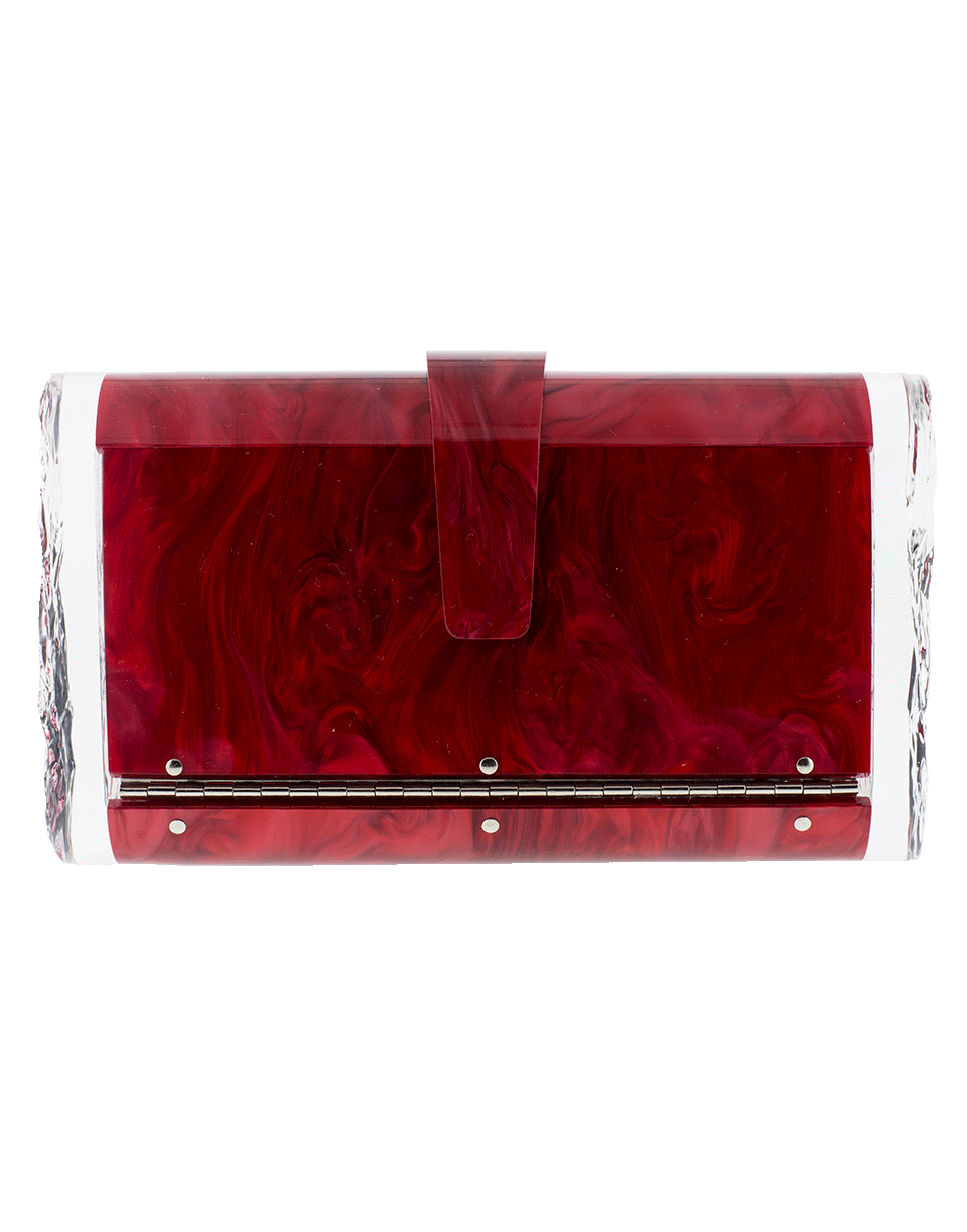 EDIE PARKER-Lara Solid Clutch-RED