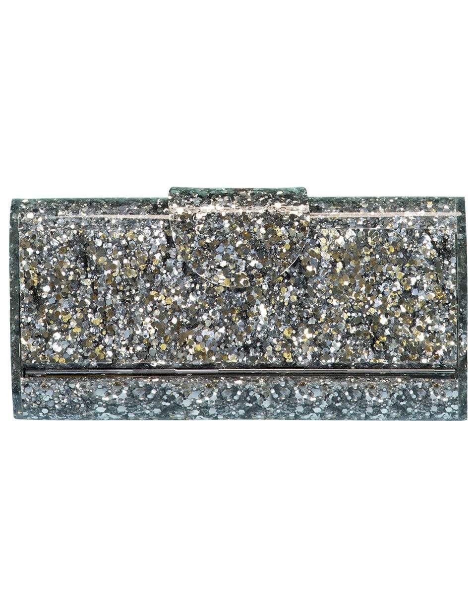 EDIE PARKER-Large Lara Clutch-SILVER