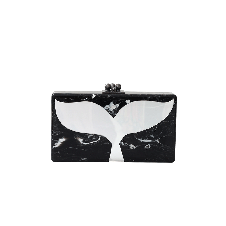 EDIE PARKER-Jean Whale Tail Clutch-VNTN/CLR