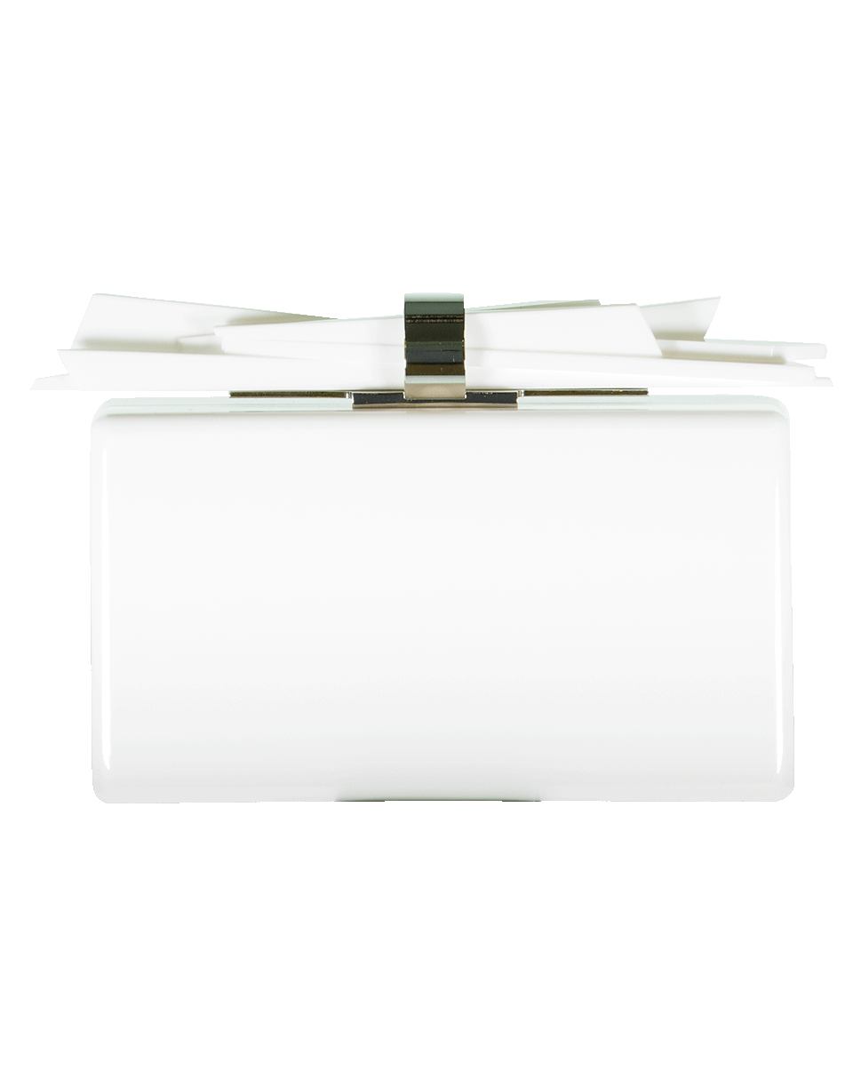 EDIE PARKER-Wolf Acrylic Clutch-WHITE