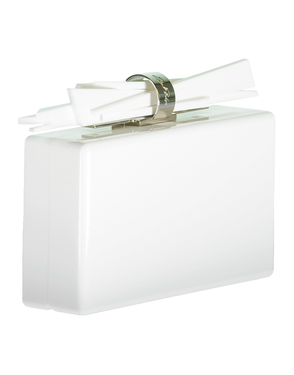 EDIE PARKER-Wolf Acrylic Clutch-WHITE