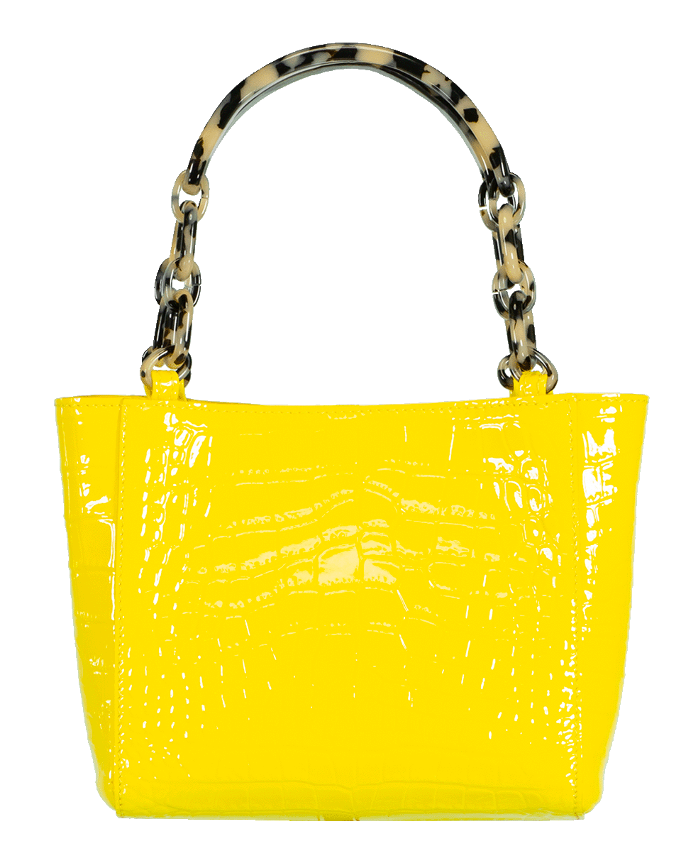 EDIE PARKER-Mimosa Embossed Crocodile Micro Tote-MIMOSA