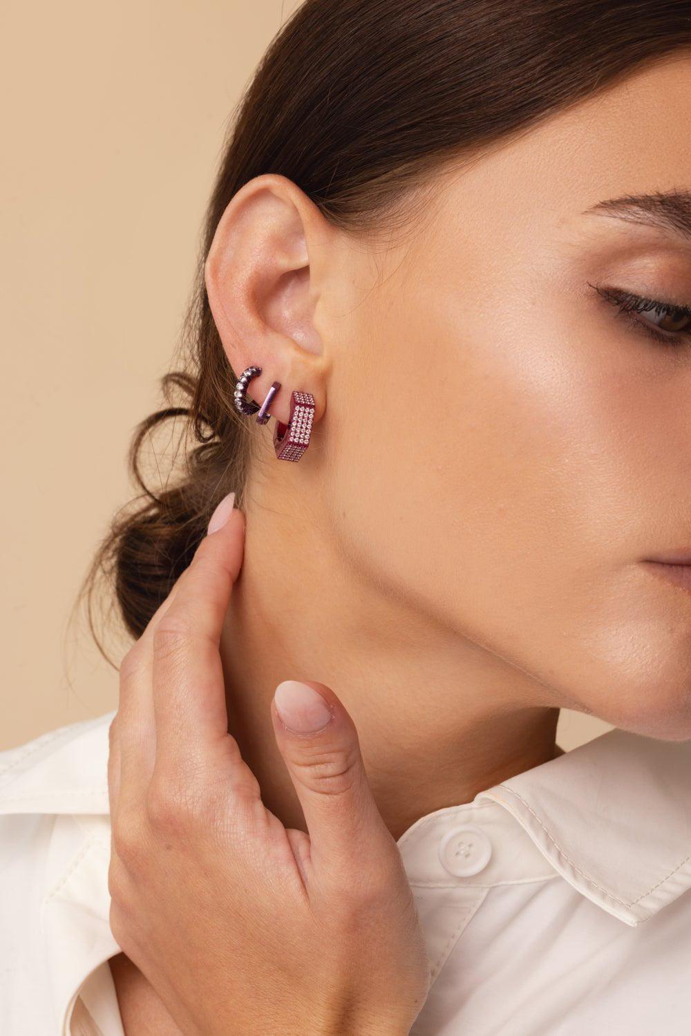 EÉRA-Fuschia Dado Earring-WHITE GOLD