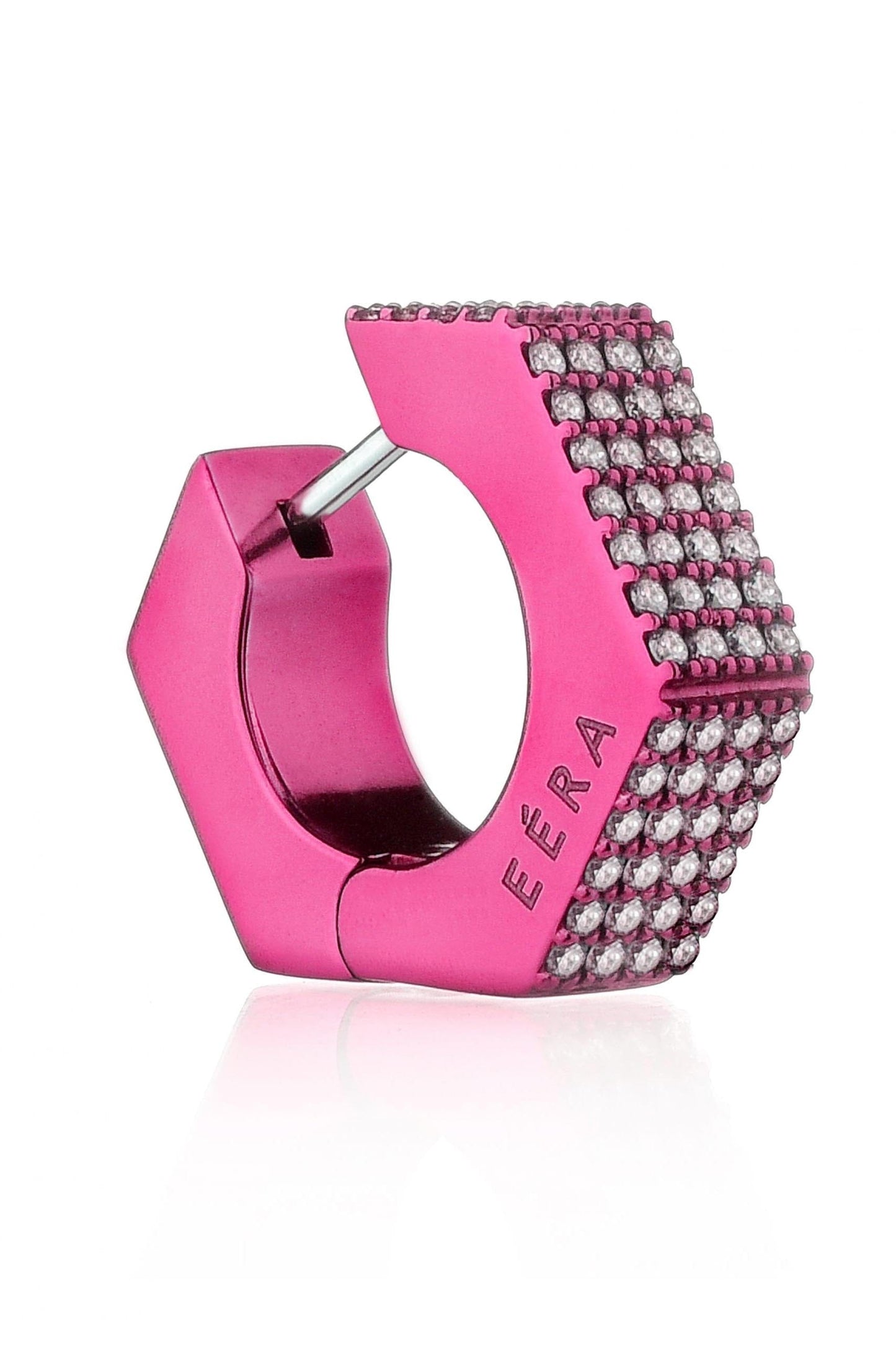 EÉRA-Fuschia Dado Earring-WHITE GOLD