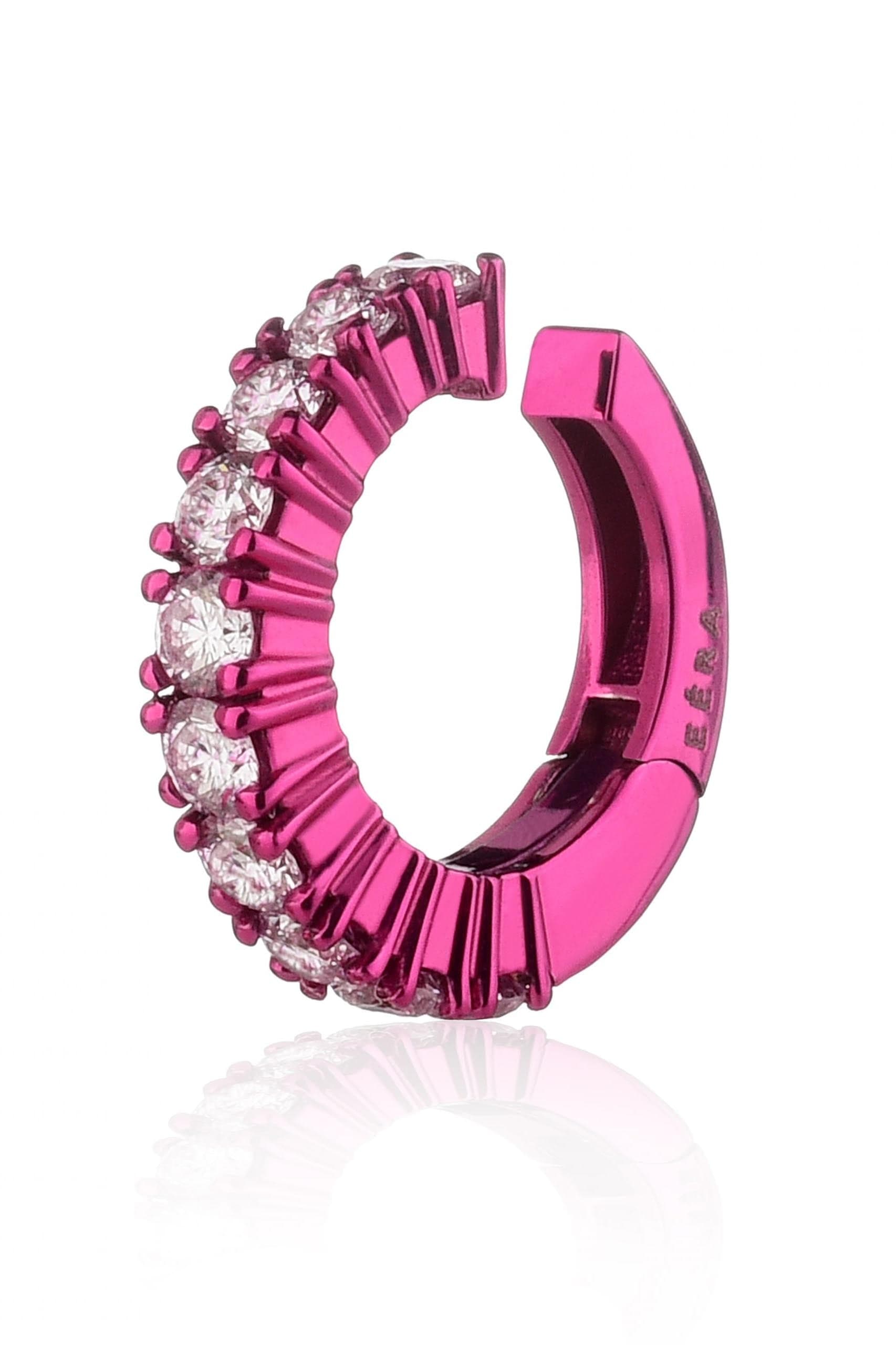 EÉRA-Fuschia Mini Earcuff-WHITE GOLD