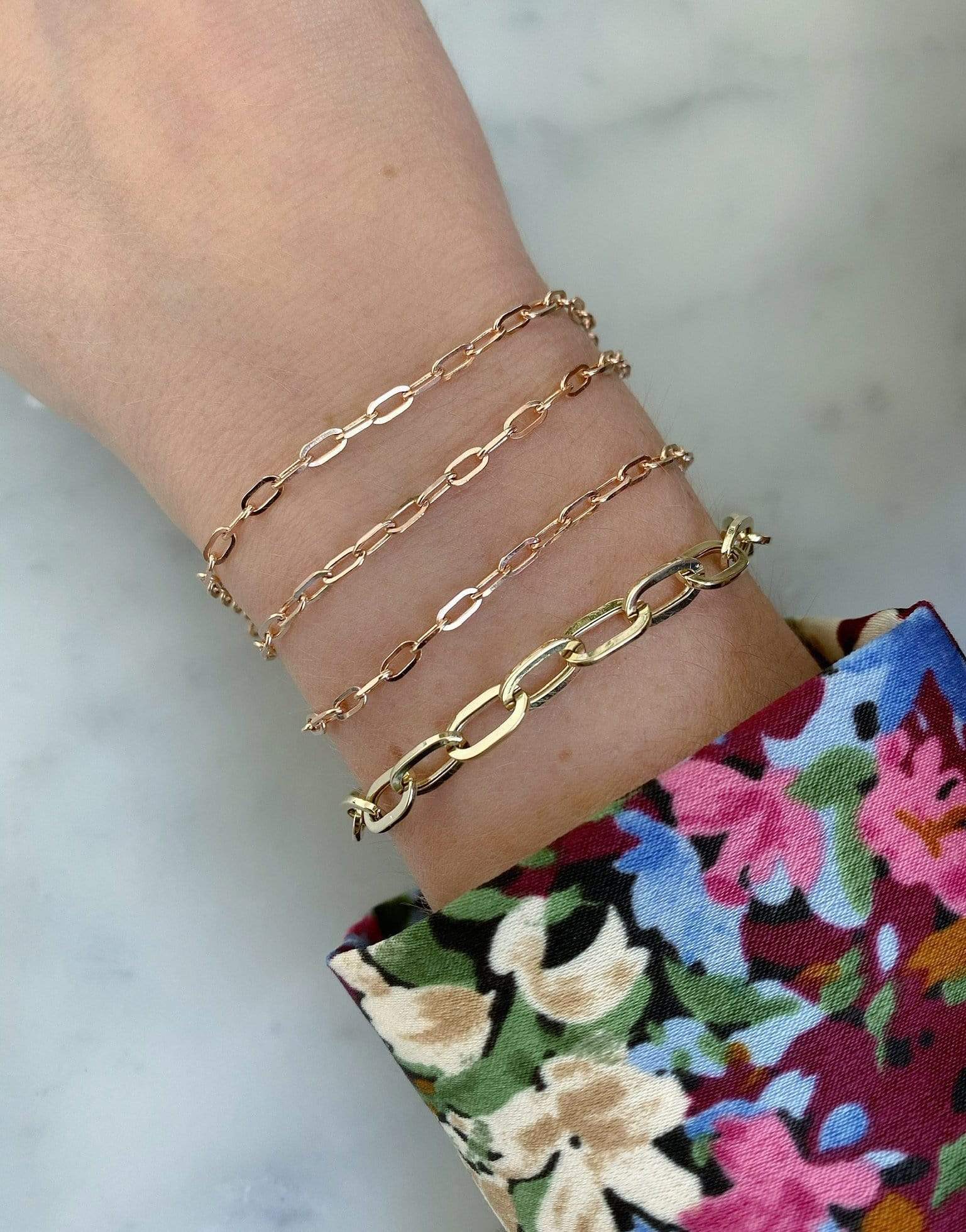 EF COLLECTION-Mini Link Bracelet-ROSE GOLD