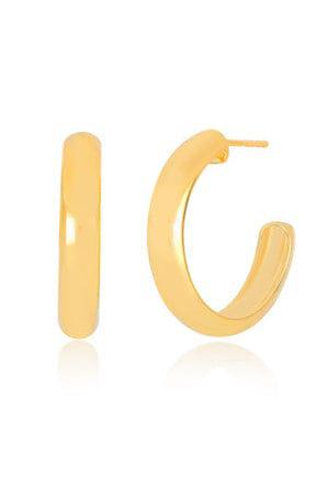 EF COLLECTION-Jumbo Bubble Hoops-YELLOW GOLD