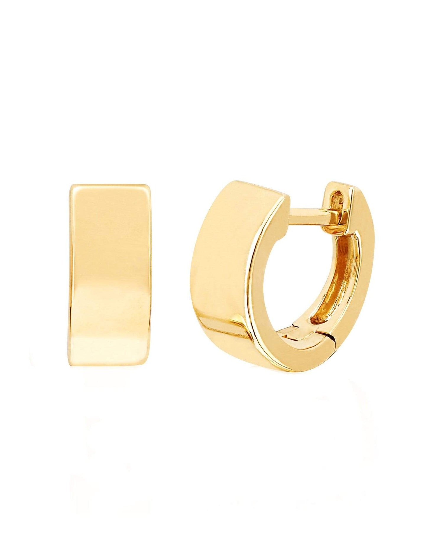 EF COLLECTION-Solid Gold Jumbo Huggies-YELLOW GOLD