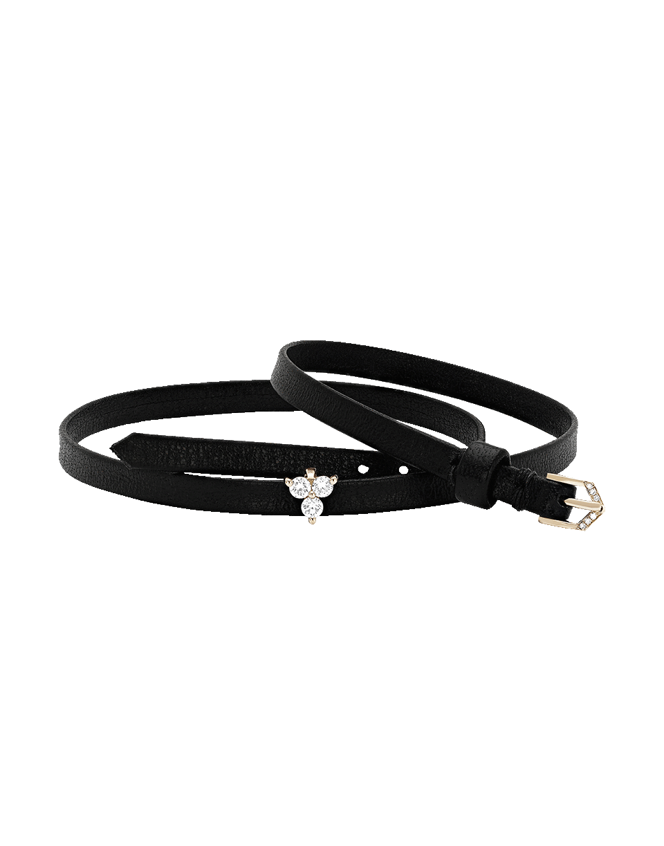 EF COLLECTION-Mini Diamond Trio Choker Necklace-YELLOW GOLD