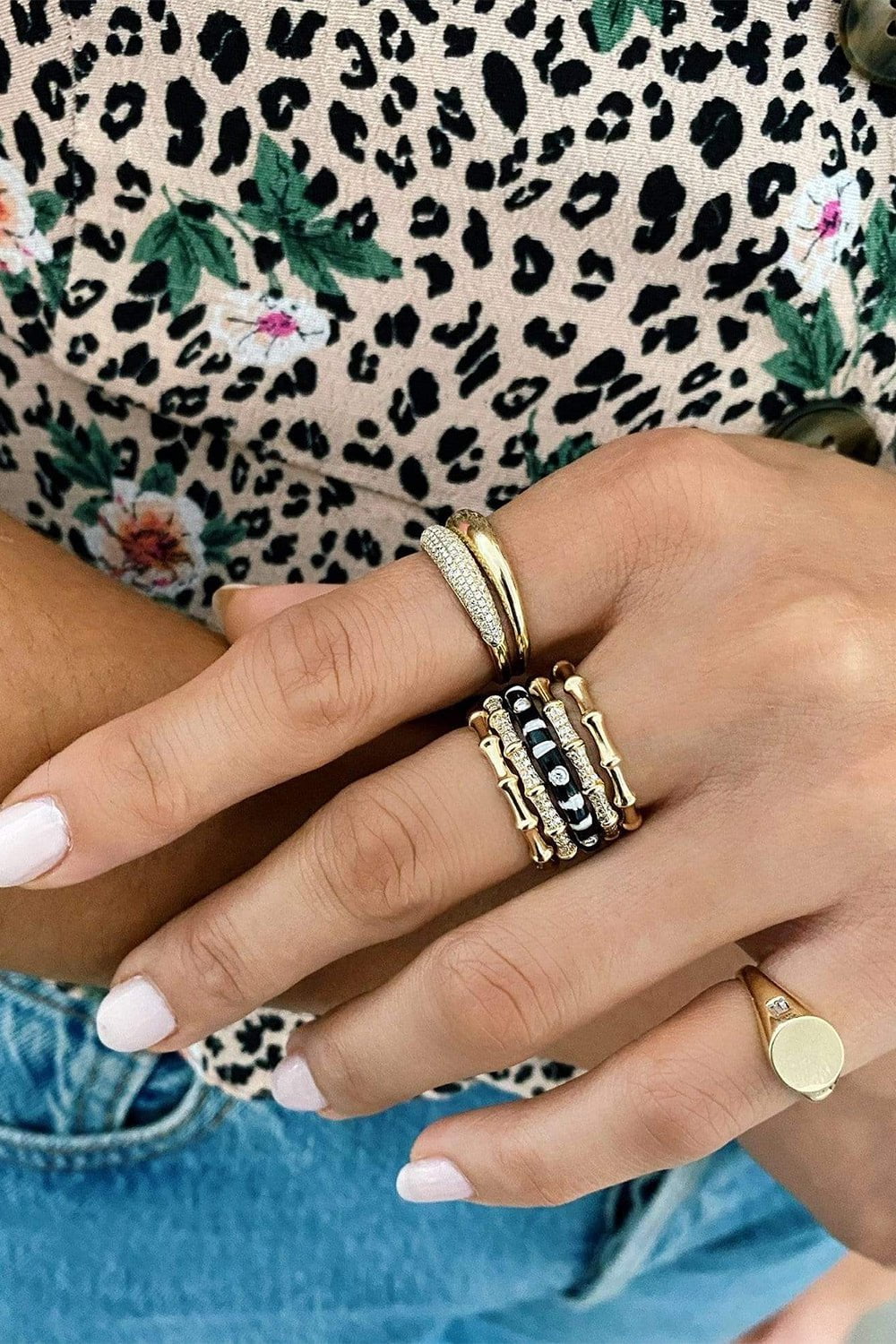 EF COLLECTION-Gold Dome Ring-YELLOW GOLD