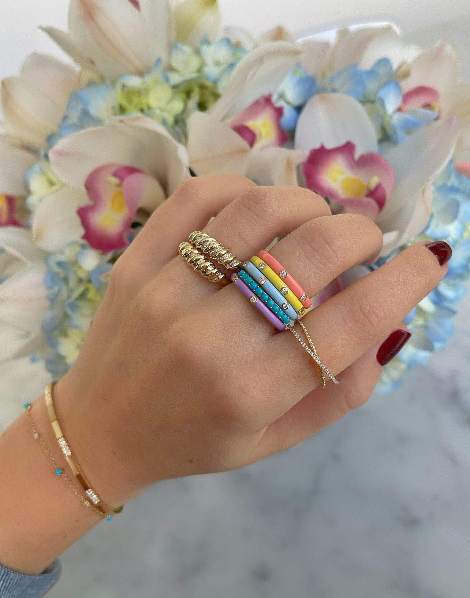 EF COLLECTION-Jumbo Gold Twist Ring-