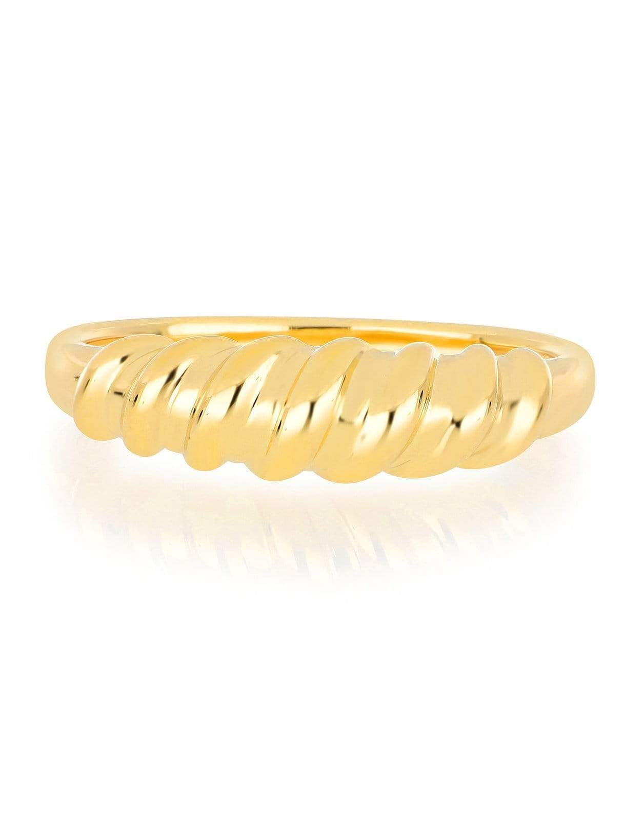 EF COLLECTION-Jumbo Gold Twist Ring-