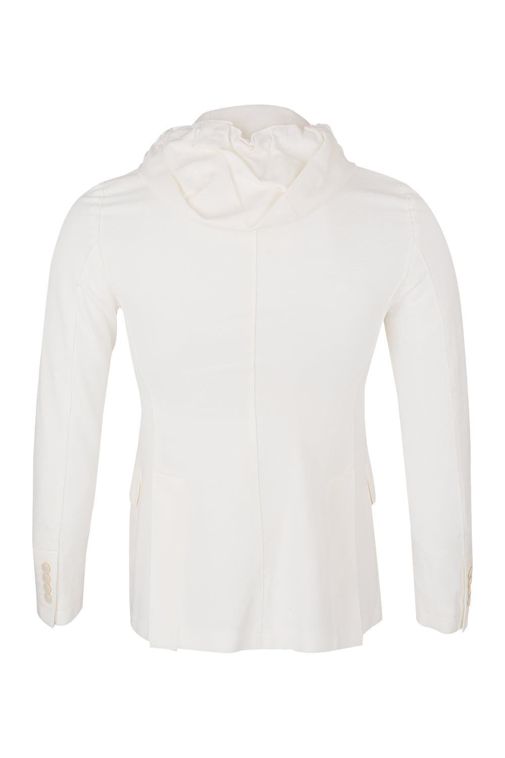 Hooded Blazer - White-WHITE-36-CLOTHINGJACKETCASUAL-ELEVENTY