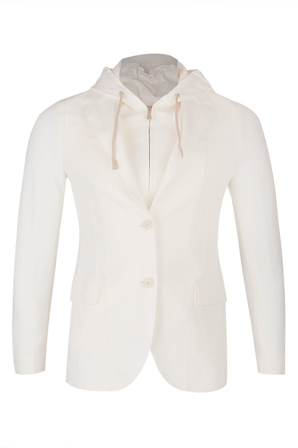 Hooded Blazer - White-WHITE-36-CLOTHINGJACKETCASUAL-ELEVENTY