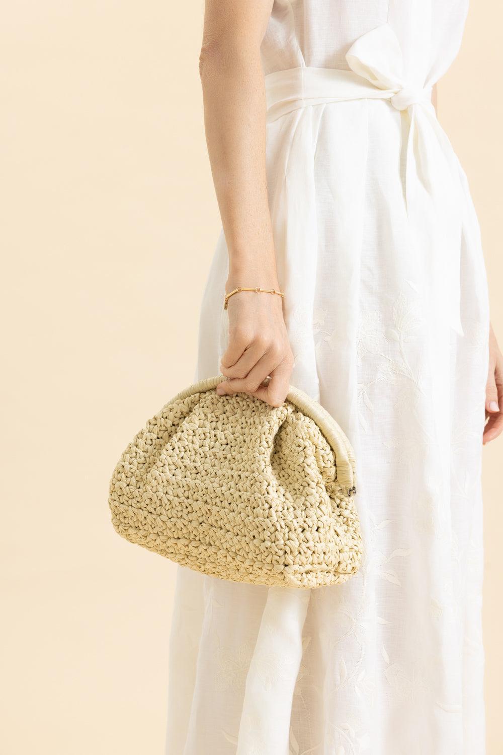 Raffia Clutch-IVORY-HANDBAGCLUTCHES-ELEVENTY