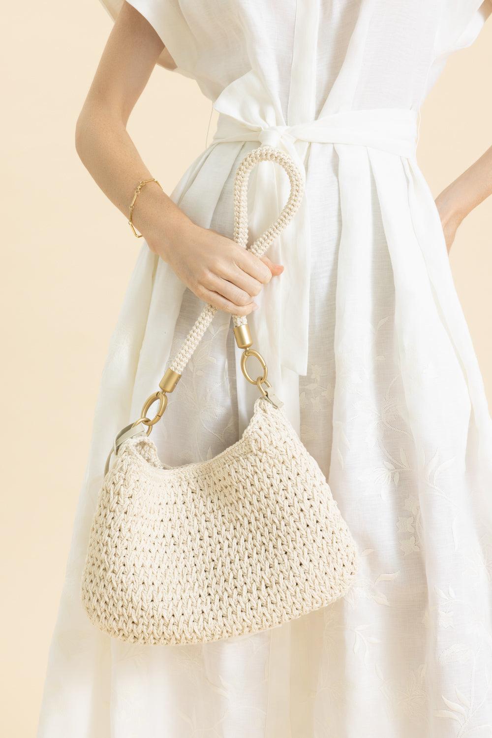 Crochet Shoulder Bag-IVORY-HANDBAGSHOULDER-ELEVENTY