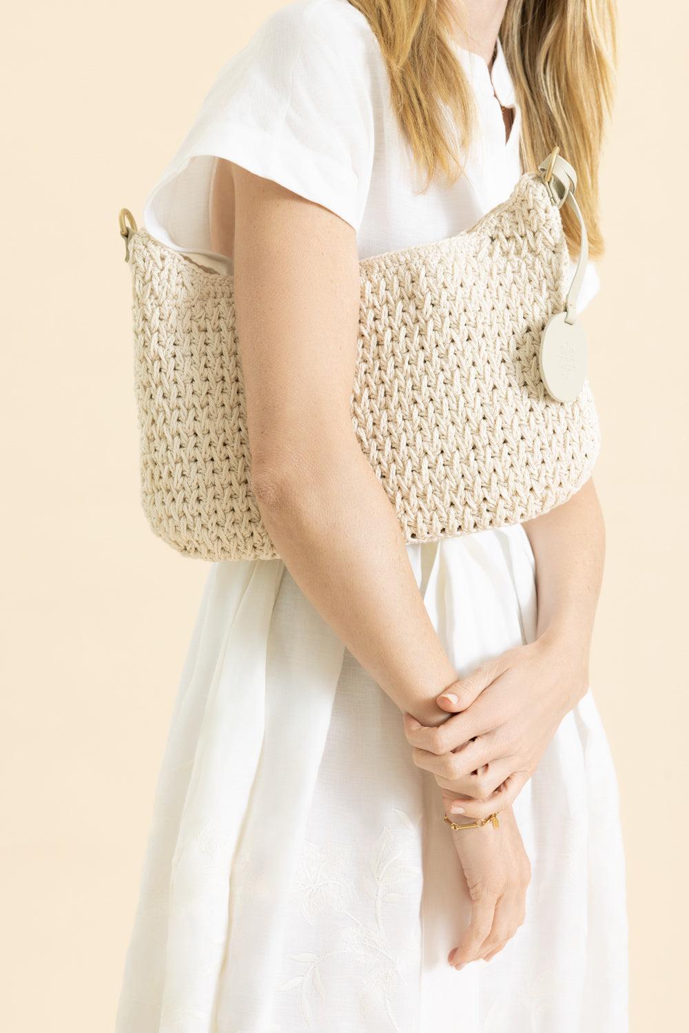 Crochet Shoulder Bag-IVORY-HANDBAGSHOULDER-ELEVENTY
