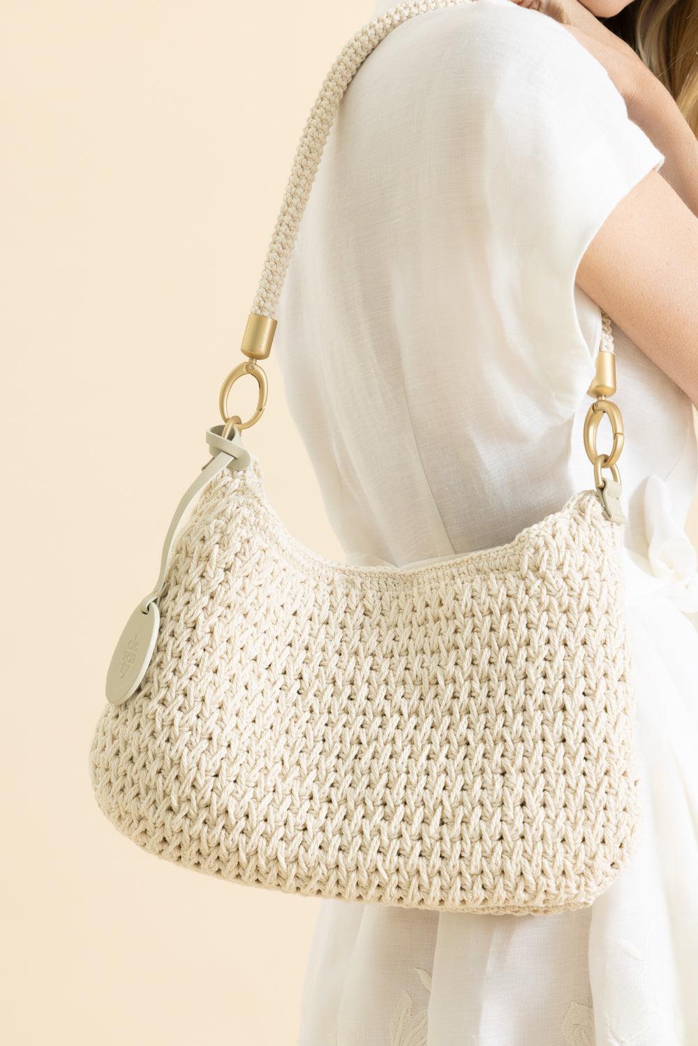 Crochet Shoulder Bag-IVORY-HANDBAGSHOULDER-ELEVENTY