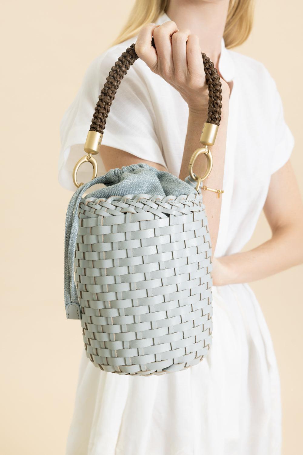 Top Handle Bucket Bag-SKY BLUE-HANDBAGTOP HANDLE-ELEVENTY