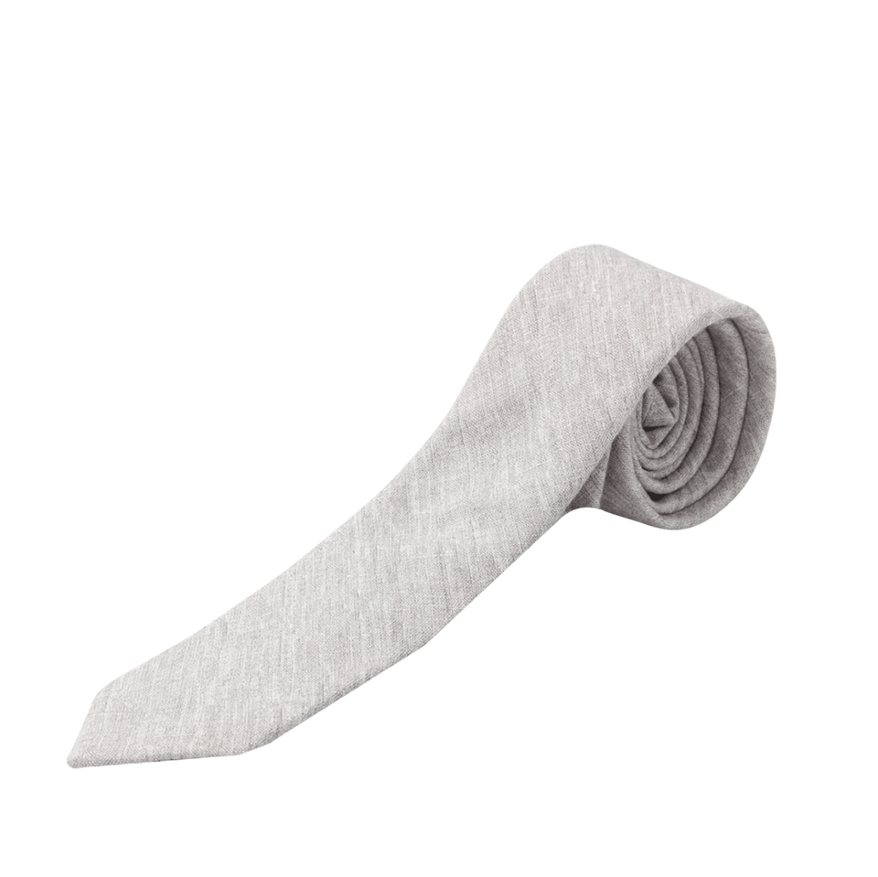 ELEVENTY-Melange Linen Tie-GREY