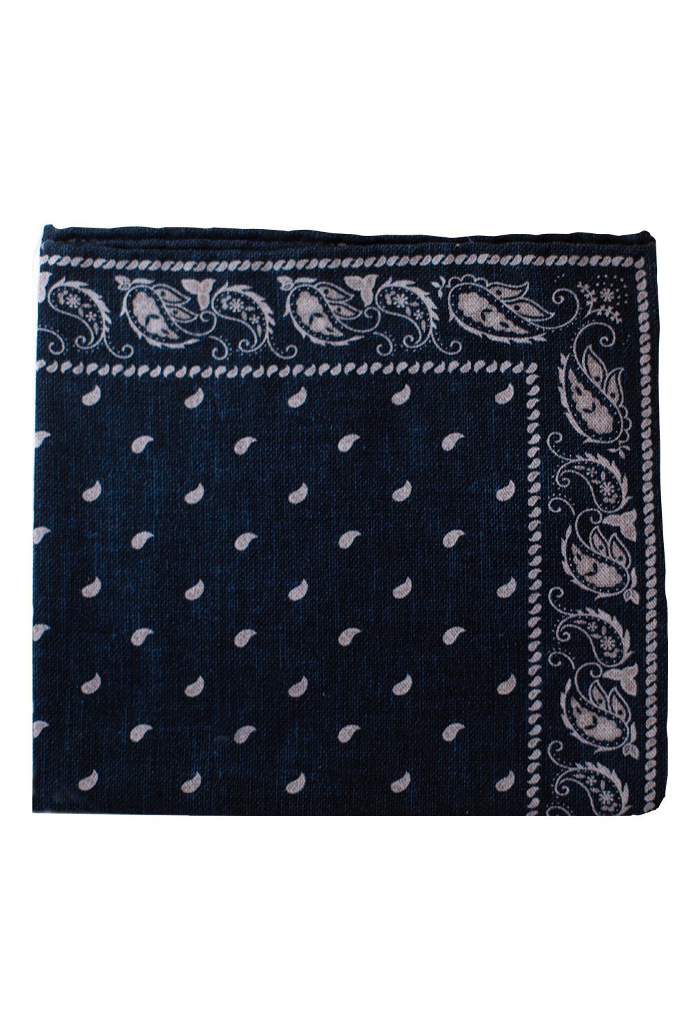 ELEVENTY-Pocket Square - Navy Sand-NVYSAND