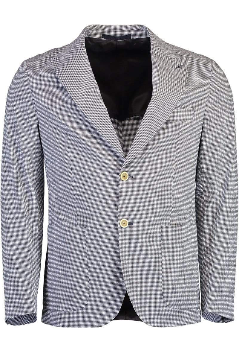 ELEVENTY-Single Breasted Jacket - Blue-
