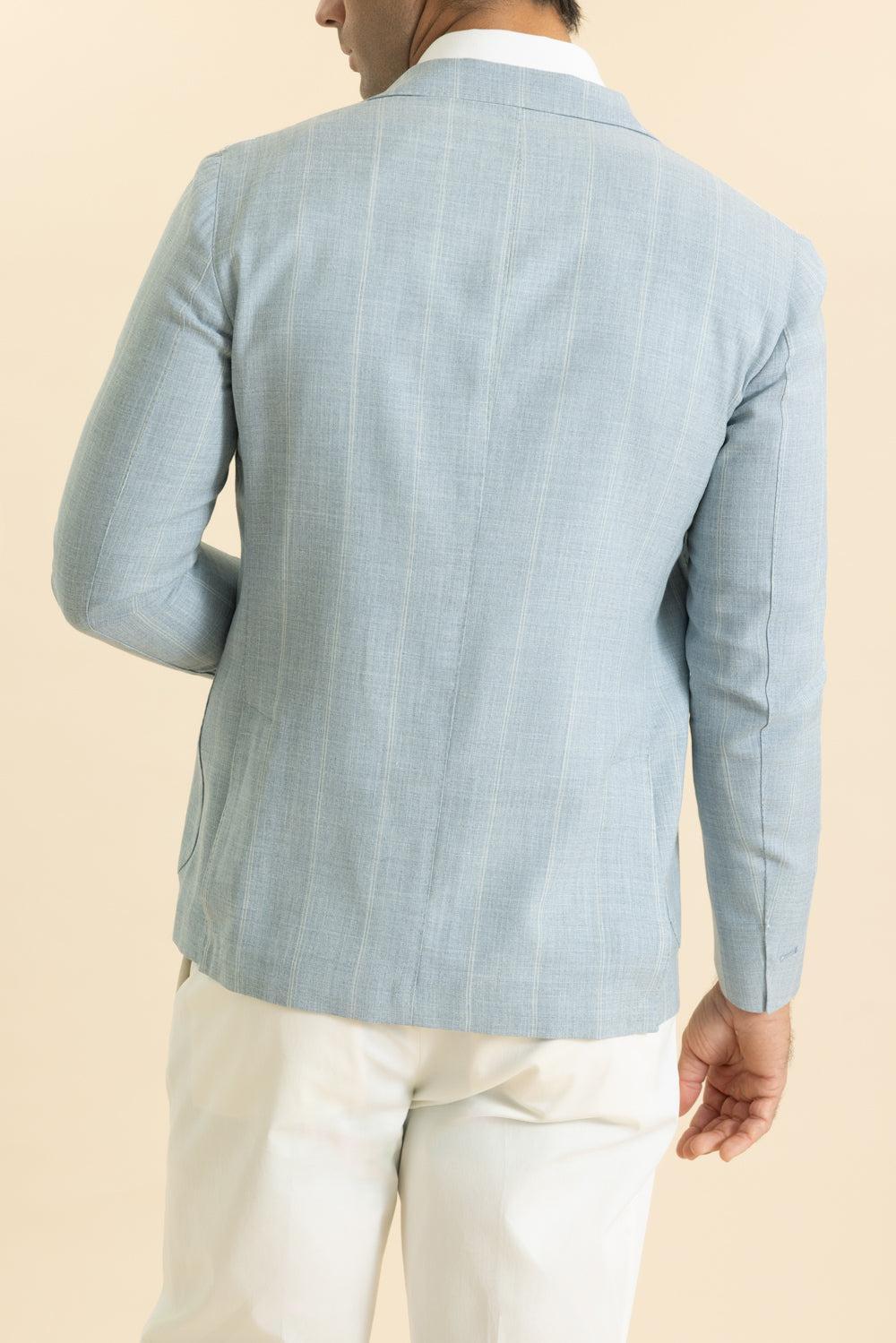 Single Breasted Soft Jacket - Blue-BLUE-48-MENSCLOTHINGJACKET-ELEVENTY