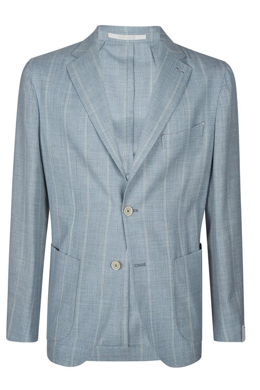 Single Breasted Soft Jacket - Blue-BLUE-50-MENSCLOTHINGJACKET-ELEVENTY