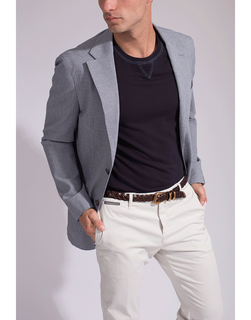 ELEVENTY-Seersucket Jersey Jacket-