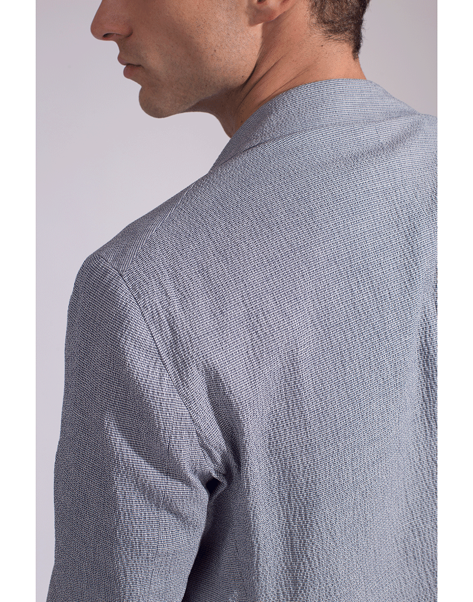 ELEVENTY-Seersucket Jersey Jacket-