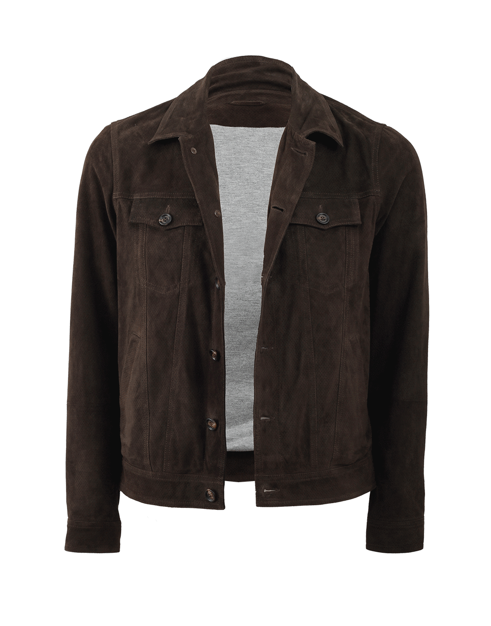 ELEVENTY-Perforated Suede Jacket-