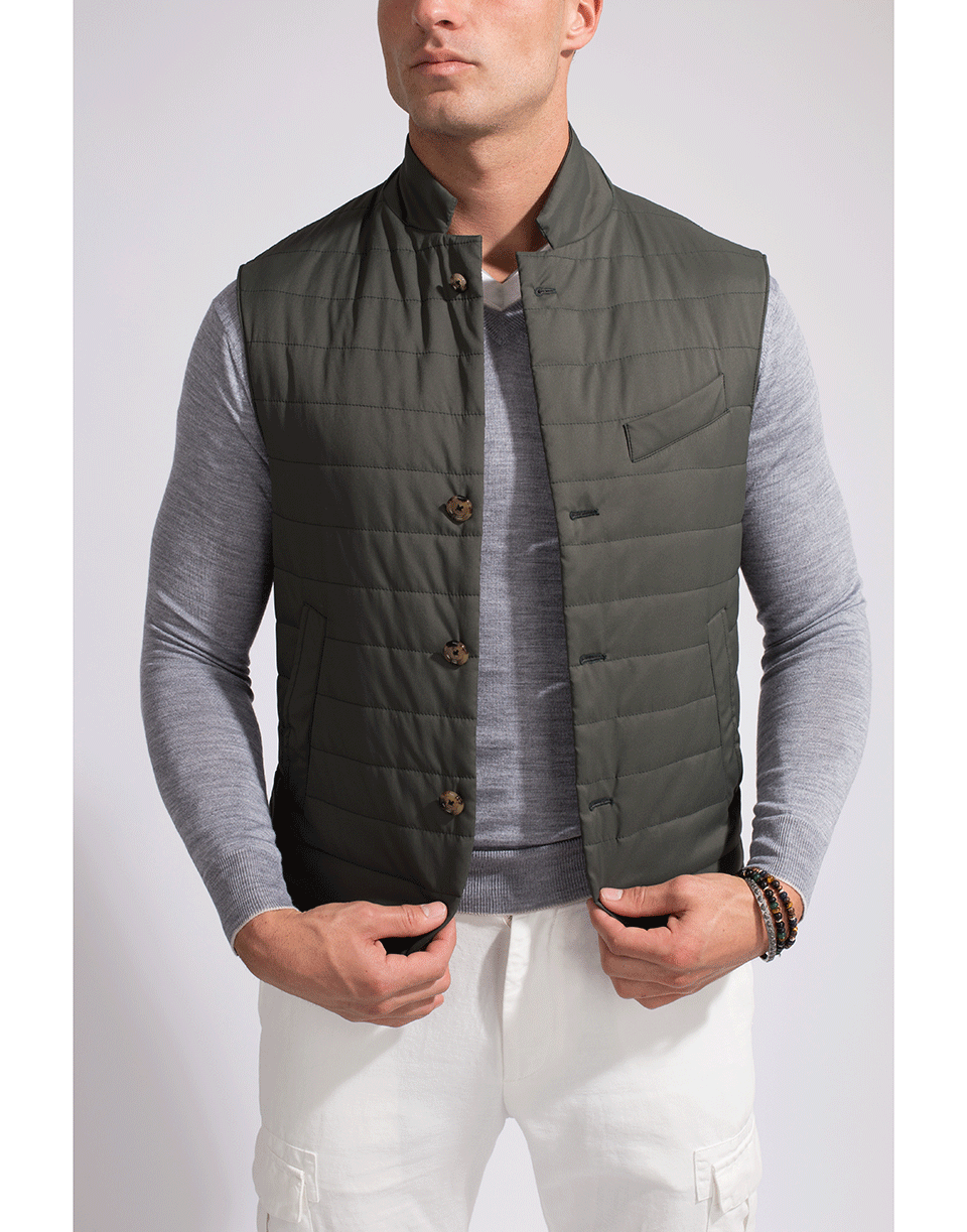 ELEVENTY-Nylon Button Vest-
