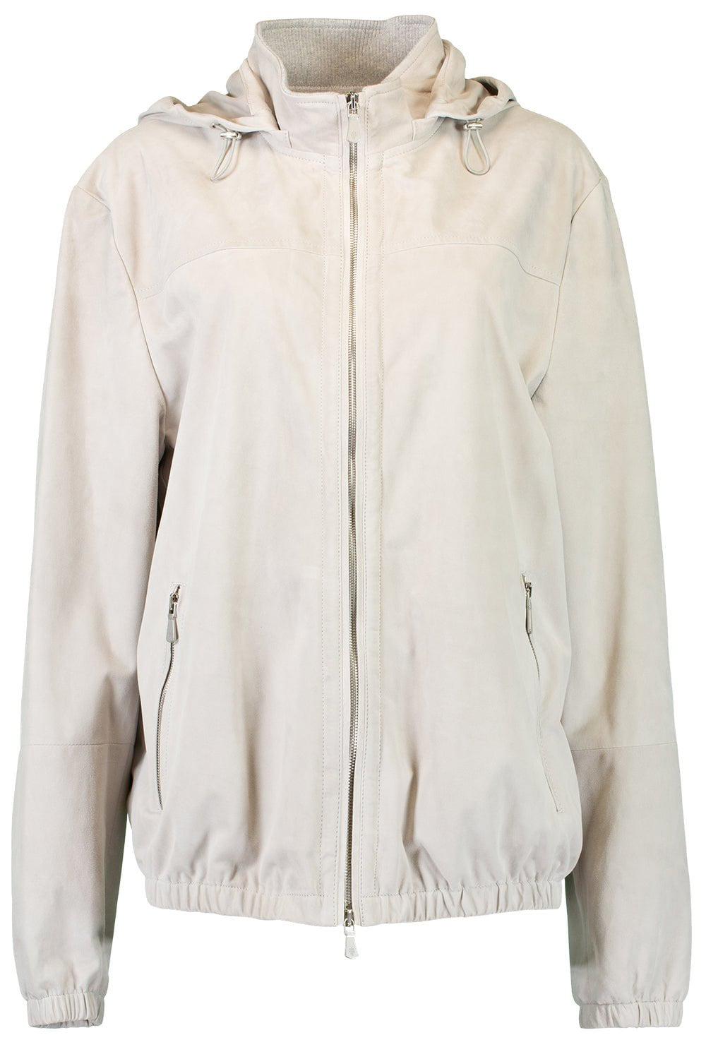 ELEVENTY-Suede Zip Up Jacket - Grigio-