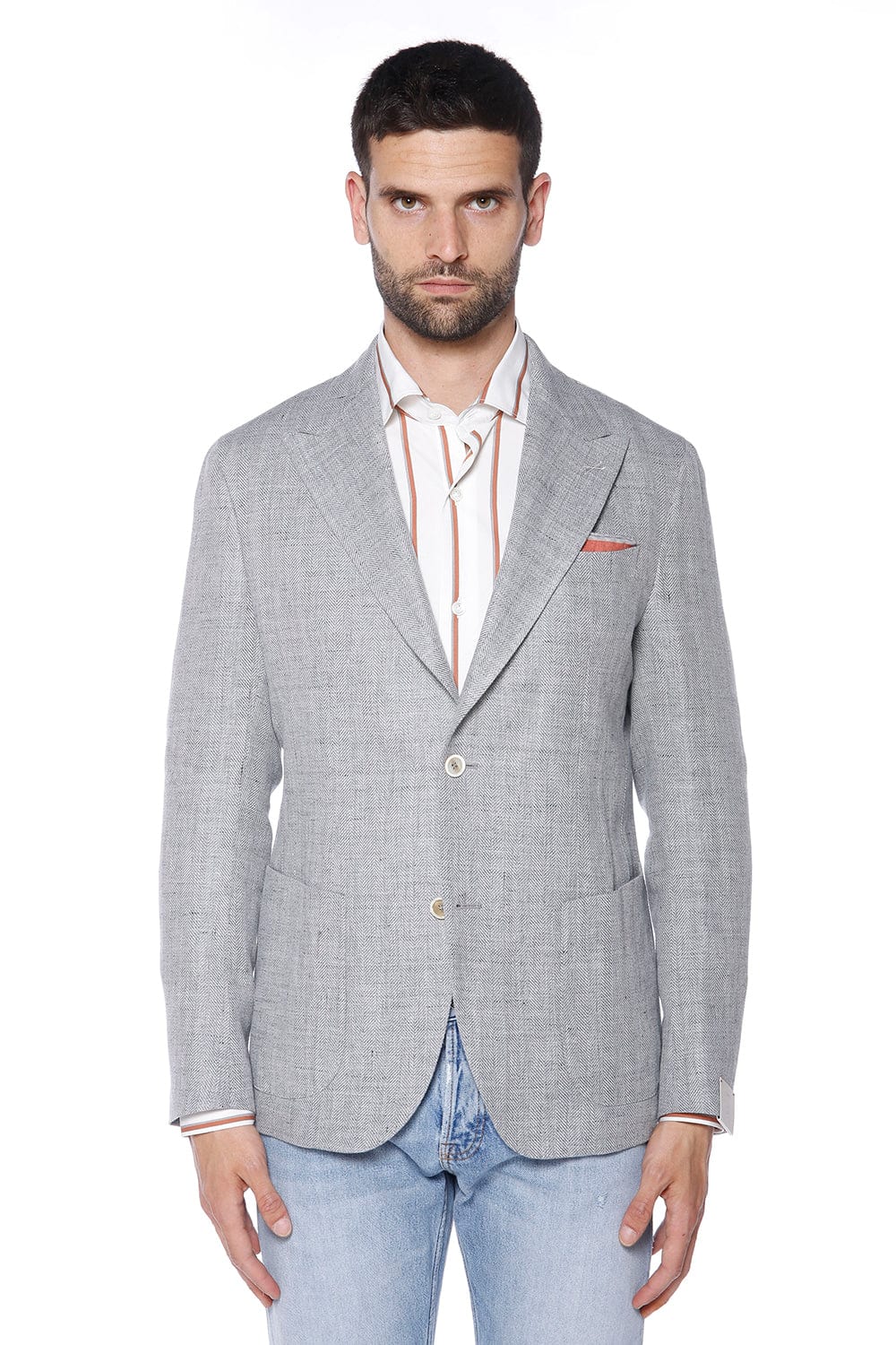 ELEVENTY-Single Breasted Jacket - Medium Grey-