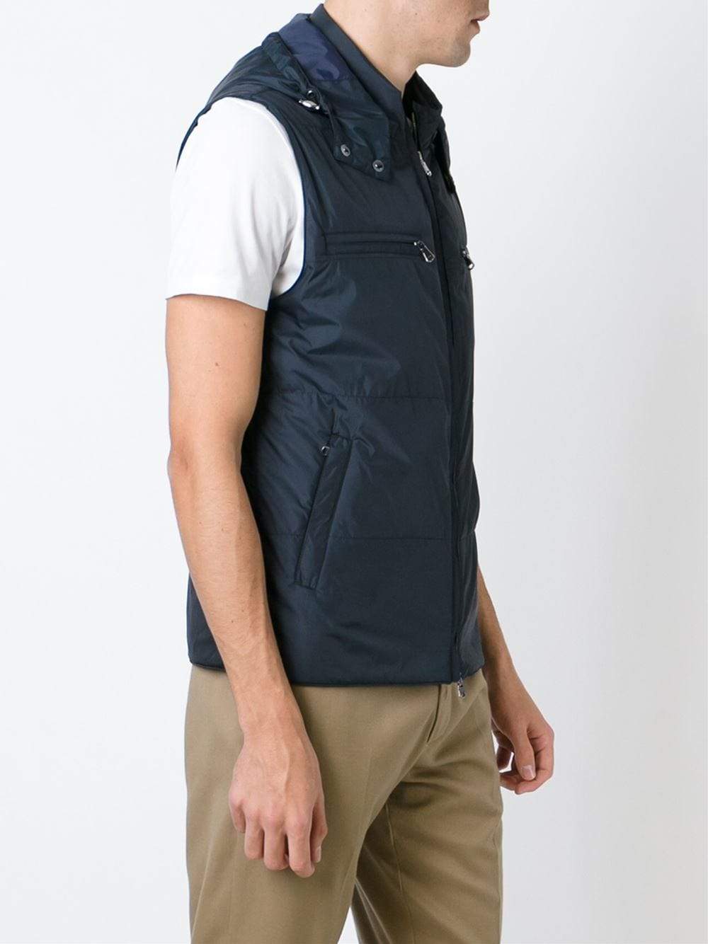 ELEVENTY-Hooded Zip Vest-